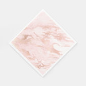 シックなバラ金ゴールドと赤面マーブル紙ナプキンス スタンダードランチョンナプキン (角)