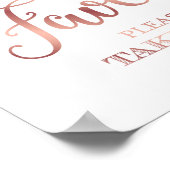 シックなバラ金ゴールドの好意を取るワンサインプリント ポスター (角)