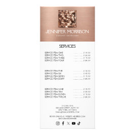 シックなバラ金ゴールドカメオロゴ美しい、ヘア、スキンケア ラックカード