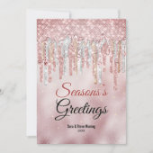 シックなバラ金ゴールドグリッタードリップスクリスマス新年 (正面)