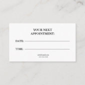 シックなバラ金ゴールドグリッターヘアドライヤーヘアドライザーヘアドライヤー 予約カード (裏面)