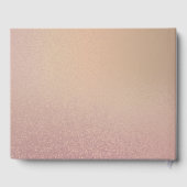 シックなバラ金ゴールドスパークルエレガントな結婚式 ゲストブック (裏面)