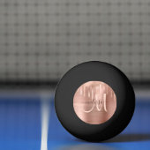 シックなバラ金ゴールドドリップブラッシュメタル赤面スクリプト 卓球ボール (ネット)