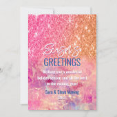 シックなバラ金ゴールドピンクグリッタークリスマス新年 (正面)