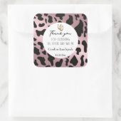 シックなバラ金ゴールドブラックカウスポットありがとう スクエアシール (バッグ)