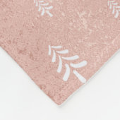 シックなバラ金ゴールドホワイトクリスマスツリーパターン フリースブランケット (角)