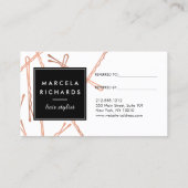 シックなバラ金ゴールドボビーピンの灰色の紹介カード 紹介カード (裏面)