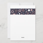 シックなバラ金ゴールドメタリック冬の雪片 シーズンカード (裏面)