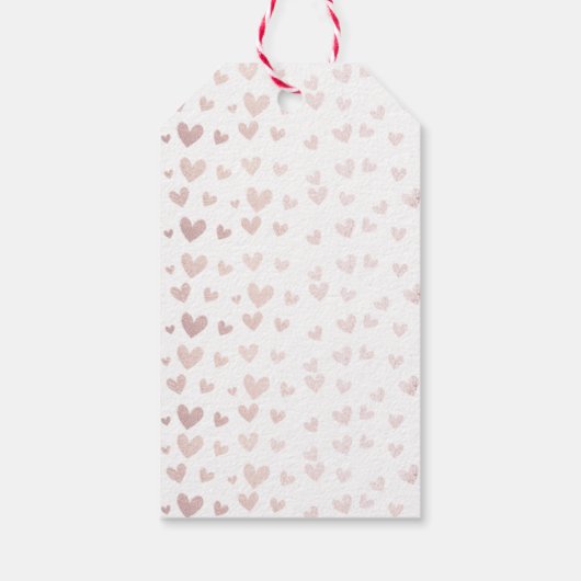 シックなバラ金ゴールドラブロブバレンタインデー ギフトタグ (裏面)