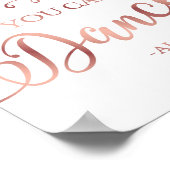 シックなバラ金ゴールド信頼する私にあなたはダンスサインプリント ポスター (角)