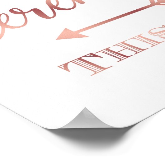 シックなバラ金ゴールド式この方法離れ – 矢印 ポスター (角)