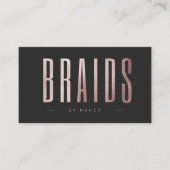 シックなバラ金ゴールド組み合わせ 名刺 (正面)