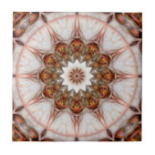 シックなバラ金ゴールド羽毛幾何学的ファンタジータイル タイル (正面)