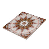 シックなバラ金ゴールド羽毛幾何学的ファンタジータイル タイル (側面)