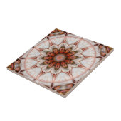 シックなバラ金ゴールド羽毛幾何学的フローラタイル タイル (側面)