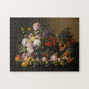 シックなバロックの花はまだライフ絵画アート ジグソーパズル