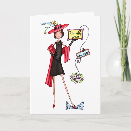 シックなバースデー・カードを29および握ること カード (正面)