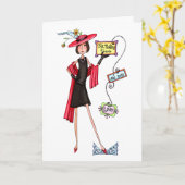 シックなバースデー・カードを29および握ること カード (黄色い花)