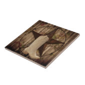 シックなバーンウッドテキサス州スターウエスタンカントリー女性のカーボーイ タイル (側面)