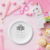 シックなバ食べンドリンクとビー結婚したズ ペーパープレート (パーティー)