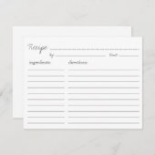 シックなパイナップルパーソナライズされたレシピカード (正面/裏面)