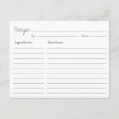 シックなパイナップルパーソナライズされたレシピカード (正面)