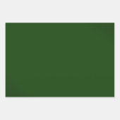 シックなパイングリーンと金ゴールド装飾クリスマス ラッピングペーパーシート (正面3)