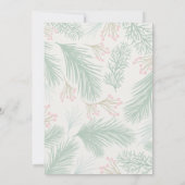 シックなパインズアンドベリークリスマスパーティー 招待状 (裏面)