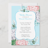 シックなパステルアジンジーズベビーシャワー招待状 招待状 (正面)