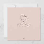 シックなパステルウォーターカラースポットレッド文字 サンキューカード (裏面)