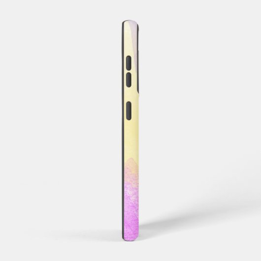 シックなパステルカラーウォーターカラーイニシャルモノグラム名 SAMSUNG GALAXYケース (右側面)