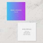 シックなパステルグラデーションカラー スクエア名刺 (正面/裏面)