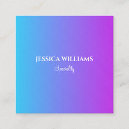シックなパステルグラデーションカラー スクエア名刺