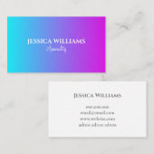 シックなパステルグラデーションカラー 名刺 (正面/裏面)