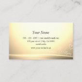 シックなパステルシルククリームカーブデコール洗練 名刺 (裏面)