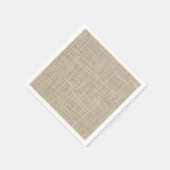 シックなパステルタウペカラージュテフェイクファブリックパターン スタンダードカクテルナプキン (角)