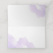 シックなパステルパープルフラワーズ結婚座席表 プレイスカード (内部開封)