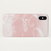 シックなパステルピンクの水の色の渦巻き名 Case-Mate iPhoneケース (裏面(横))