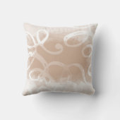 シックなパステルブラウンウォーターの色の渦巻き名 クッション (裏面)