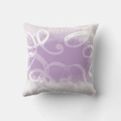 シックなパステルラベンダーウォーターカラー渦巻き名 クッション (裏面)