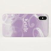 シックなパステルラベンダーウォーターカラー渦巻き名 Case-Mate iPhoneケース (裏面(横))