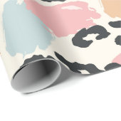 シックなパステルレオパードスポット ラッピングペーパー (ロールコーナー)