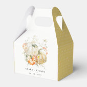 シックなパステルワイルドフラワーパンプキンウォーターカラー結婚ズ フェイバーボックス (正面サイド)