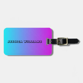 シックなパステル調の勾配色 ラゲッジタグ