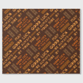 シックなパターンは常にあなたの側に幸運があるかもしれない ラッピングペーパー (フラット)