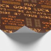 シックなパターンは常にあなたの側に幸運があるかもしれない ラッピングペーパー (角)