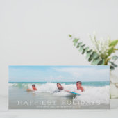 シックなパノラミッシンプルクのミニマリスト1写真クリスマス シーズンカード (スタンド正面)