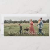 シックなパノラミッシンプルクのミニマリスト1写真クリスマス シーズンカード (正面)