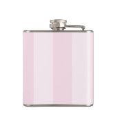 シックなパリのピンクのストライプの黒のエッフェル塔 フラスク (裏面)