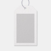 シックなパリエッフェルタワーとバラ金ゴールドハートメルシ ギフトタグ (裏面)